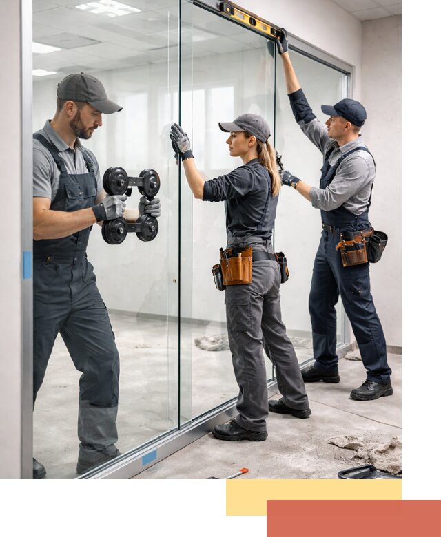 Профессиональный монтаж стеклянных перегородок в Наро-Фоминске