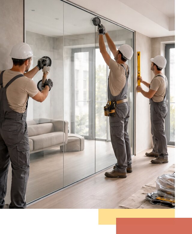 Перегородки из закаленного стекла в Наро-Фоминске для офисов и квартир