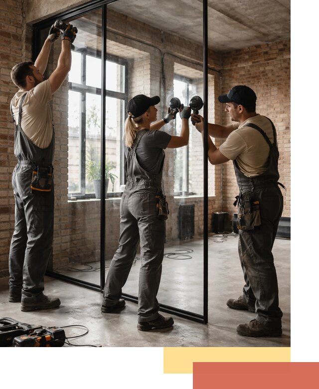 Стеклянные перегородки лофт — изготовление и монтаж в Наро-Фоминске