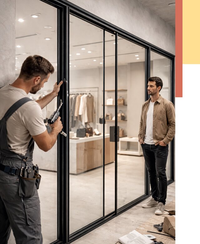 Стеклянные перегородки для магазинов в Наро-Фоминске от 8401 руб. под ключ | ОТДЕЛОЧНИК-Нр-