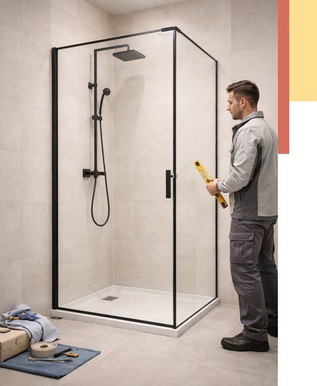 Стеклянные перегородки для душа в Наро-Фоминске от 12806 руб. | Монтаж под ключ — ОТДЕЛОЧНИК-Нр-