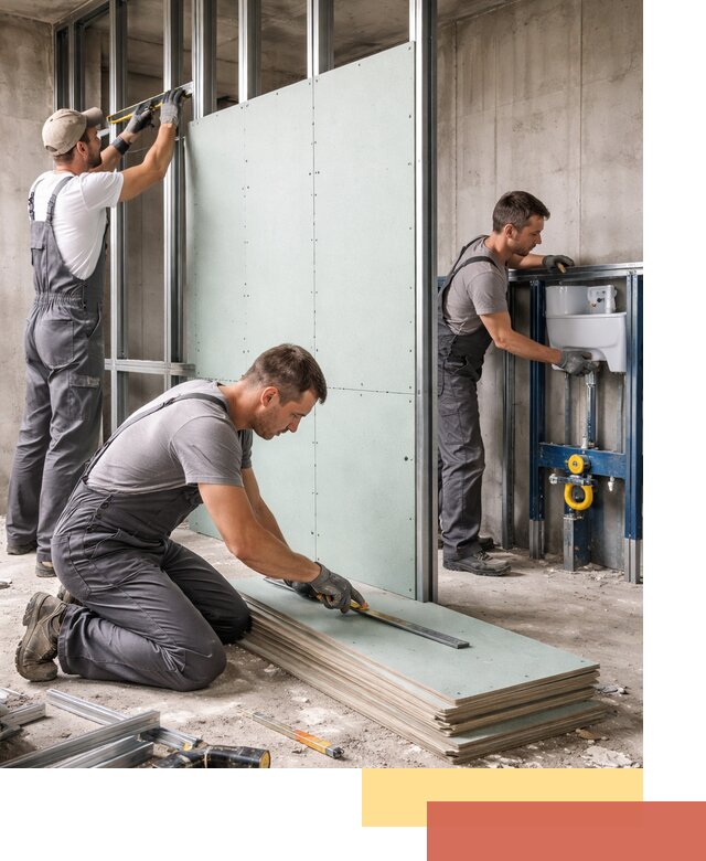 Монтаж и ремонт сантехнических перегородок в Наро-Фоминске