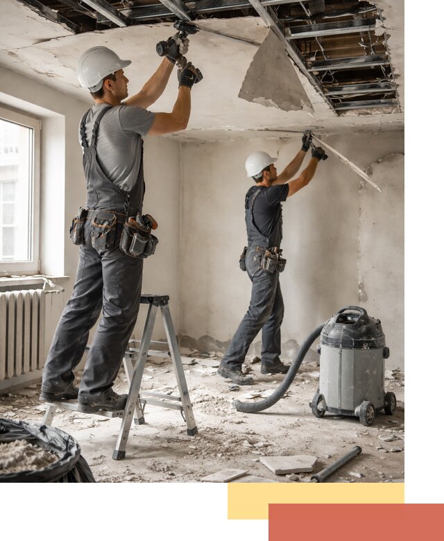 Демонтаж гипсокартонного потолка в Наро-Фоминске быстро и аккуратно