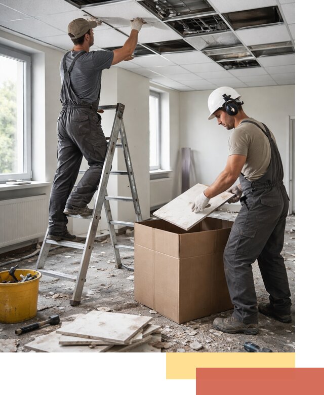 Демонтаж потолочной плитки в Наро-Фоминске быстро и аккуратно