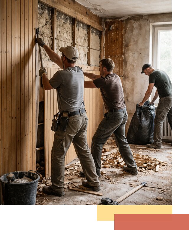 Демонтаж вагонки и вывоз материалов в Наро-Фоминске