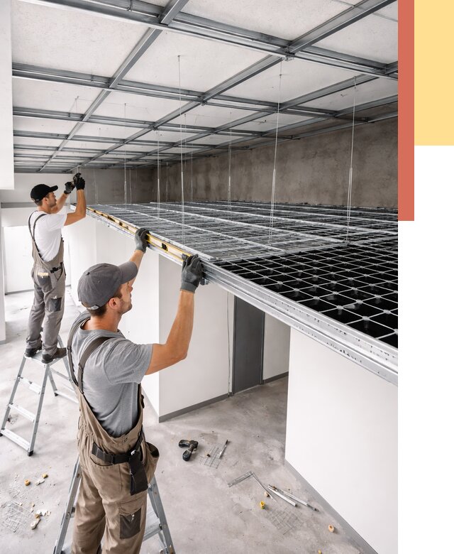 Монтаж потолка грильято в Наро-Фоминске от 461 руб./м² — быстрая сборка под ключ | ОТДЕЛОЧНИК-Нр-