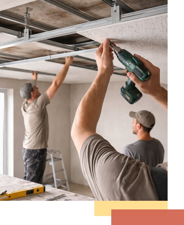 Монтаж акустического потолка в Наро-Фоминске под ключ