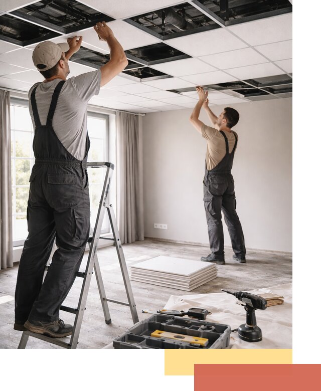 Замена плит подвесного потолка в Наро-Фоминске быстро и качественно