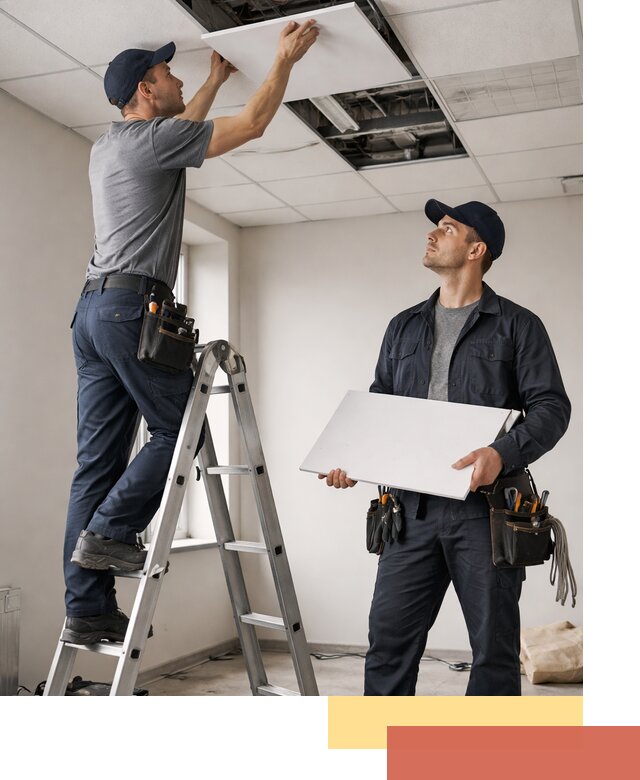 Обслуживание подвесного потолка в Наро-Фоминске — ремонт и чистка