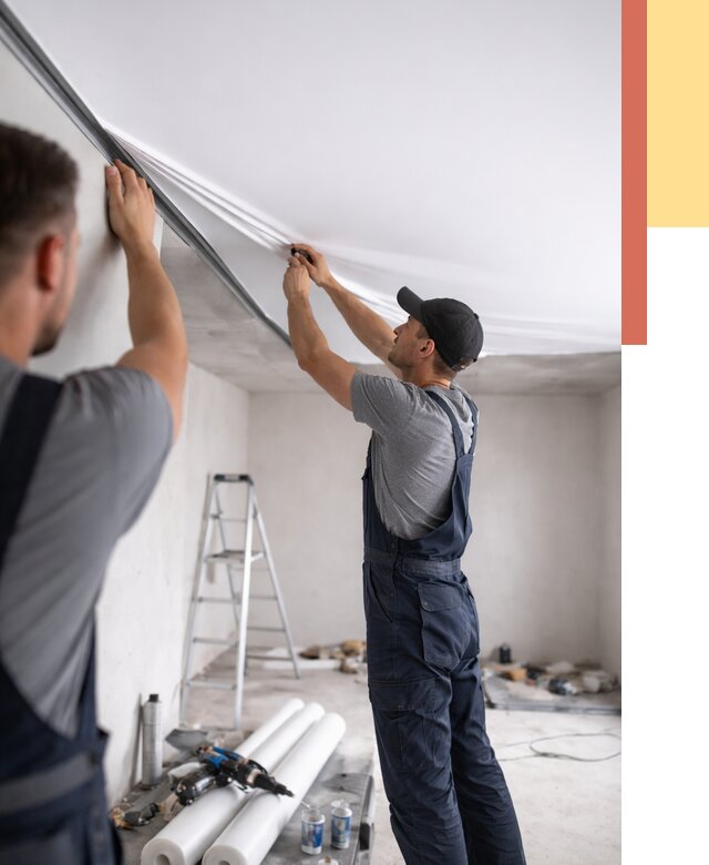 Монтаж матового натяжного потолка в Наро-Фоминске от 4610 руб./м² — быстро и недорого | ОТДЕЛОЧНИК-Нр-