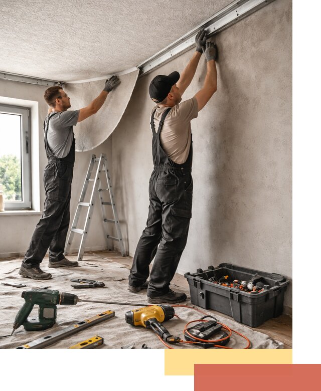 Монтаж фактурного натяжного потолка в Наро-Фоминске качественно и быстро