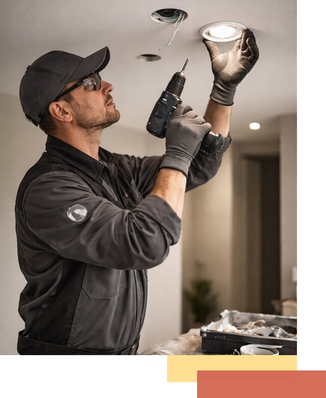 Установка точечных светильников в натяжной потолок в Наро-Фоминске