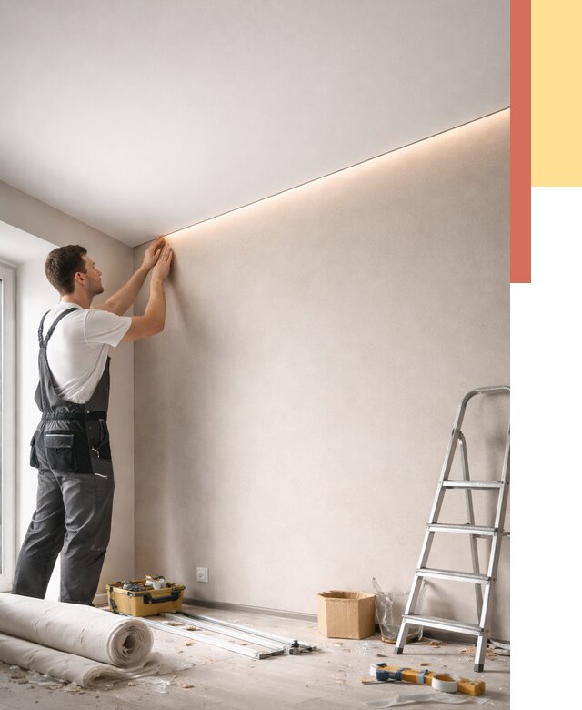 Теневые натяжные потолки в Наро-Фоминске от 8401 руб. под ключ | ОТДЕЛОЧНИК-Нр-