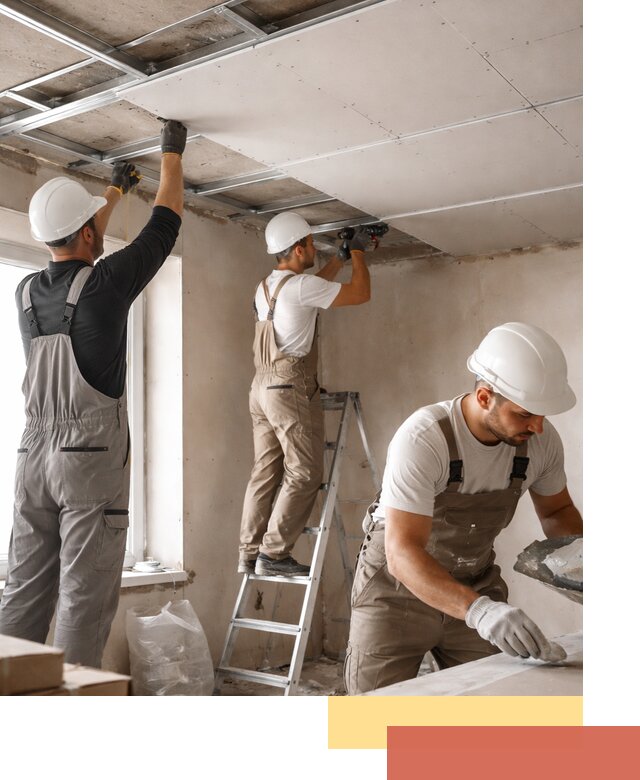 Одноуровневый потолок из гипсокартона в Наро-Фоминске — монтаж и отделка