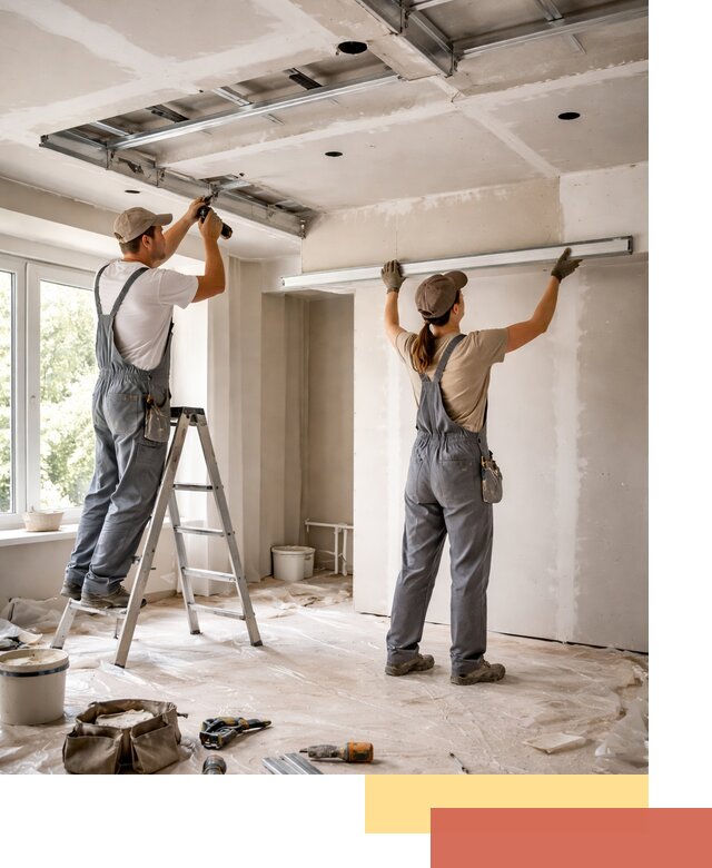 Монтаж многоуровневого потолка из гипсокартона в Наро-Фоминске