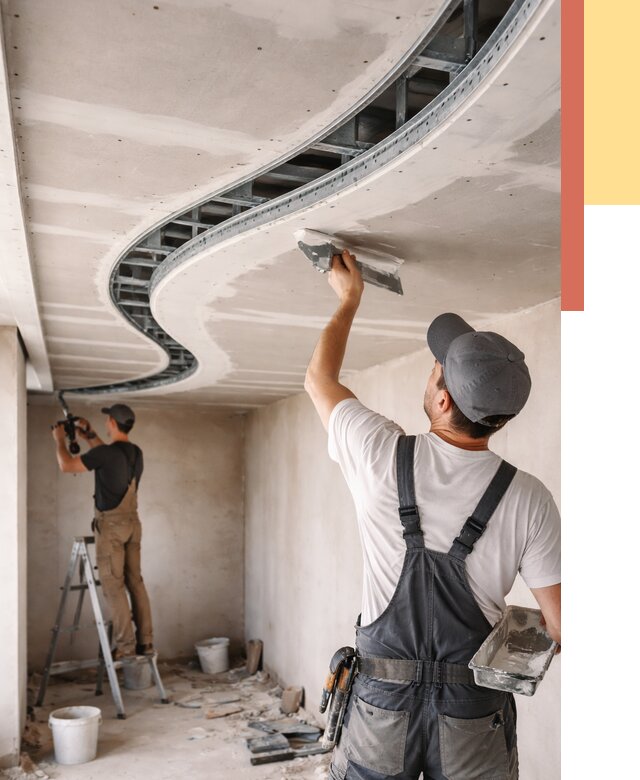 Криволинейный потолок из гипсокартона в Наро-Фоминске от 2151 руб./м2 | ОТДЕЛОЧНИК-Нр-