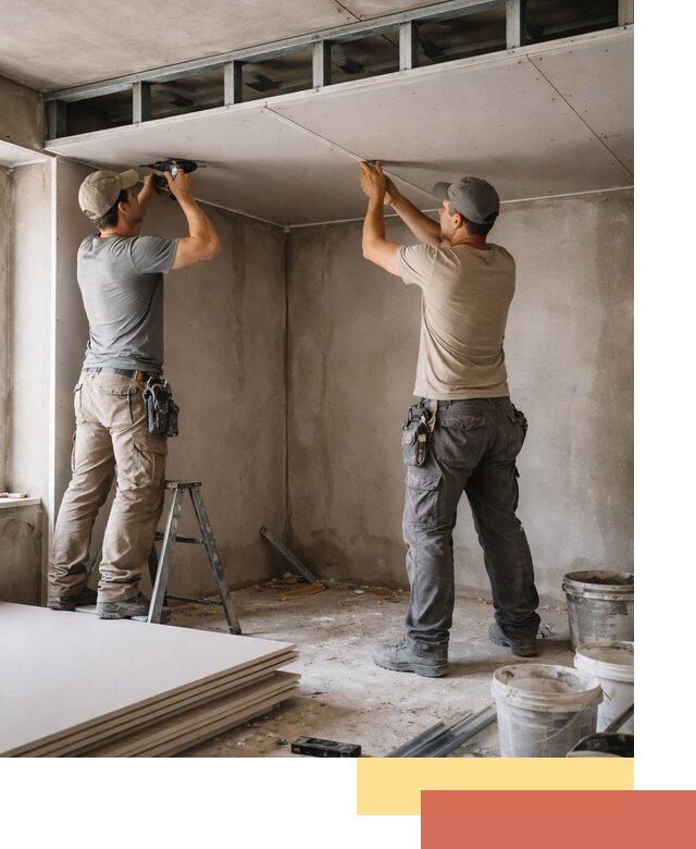 Короб из гипсокартона на потолке под ключ в Наро-Фоминске