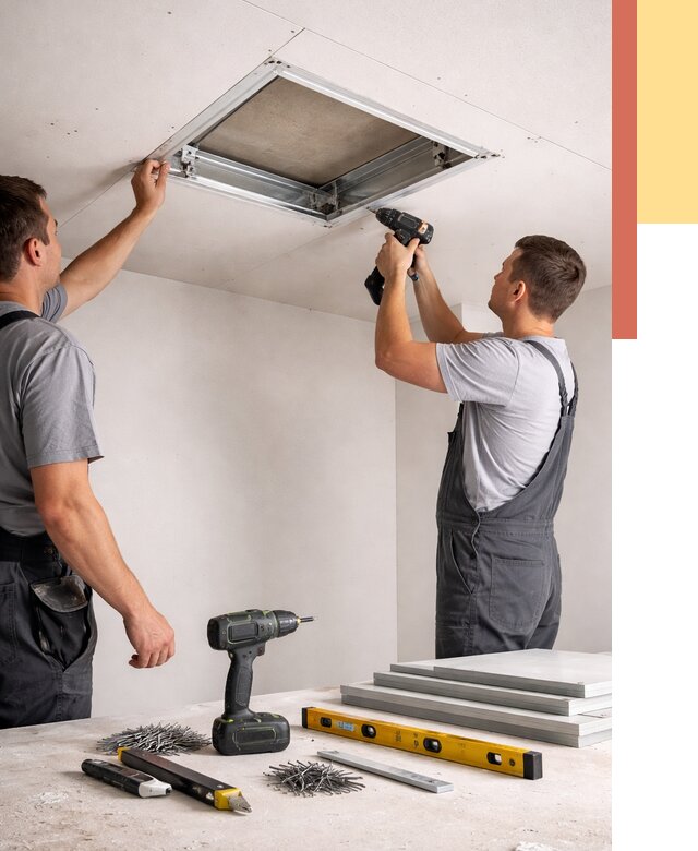 Установка люка в потолок ГКЛ в Наро-Фоминске от 2561 руб. под ключ | ОТДЕЛОЧНИК-Нр-