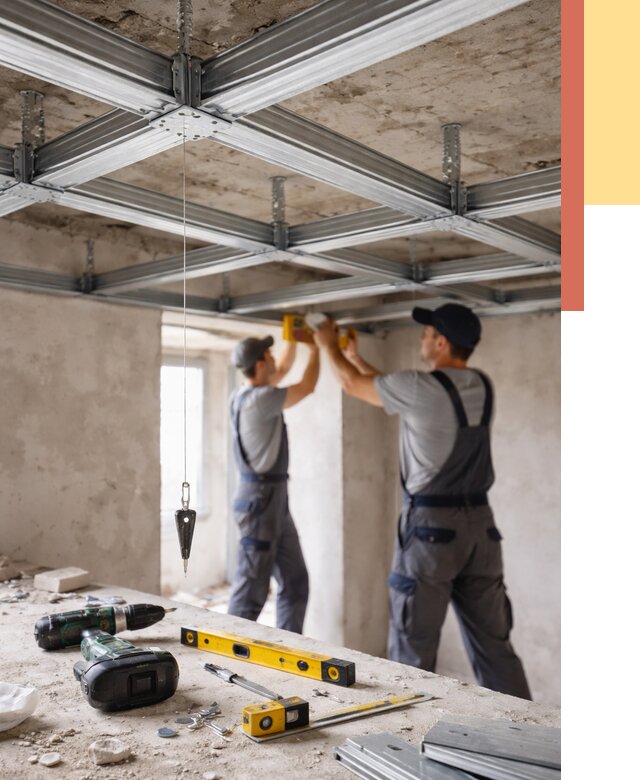Монтаж каркаса потолка из профиля в Наро-Фоминске от 4610 руб. — услуги ОТДЕЛОЧНИК-Нр-