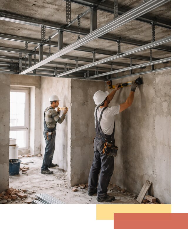 Монтаж каркаса потолка из профильного профиля в Наро-Фоминске