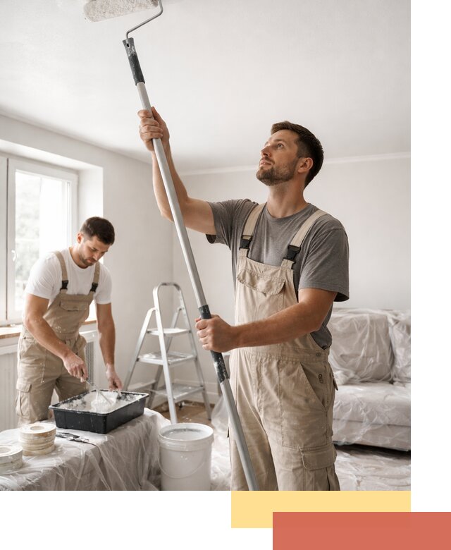 Покраска потолка водоэмульсионной краской в Наро-Фоминске