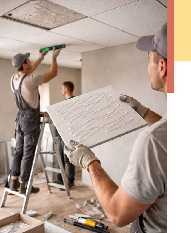 Монтаж потолочной плитки в Наро-Фоминске от 4610 руб. — быстро и недорого | ОТДЕЛОЧНИК-Нр-