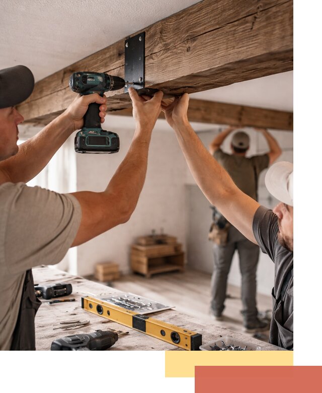 Монтаж декоративных потолочных балок в Наро-Фоминске