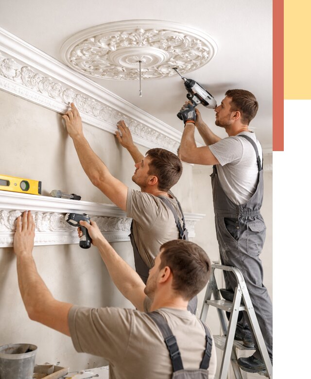 Монтаж лепнины на потолок в Наро-Фоминске от 3278 руб. быстро и недорого | ОТДЕЛОЧНИК-Нр-