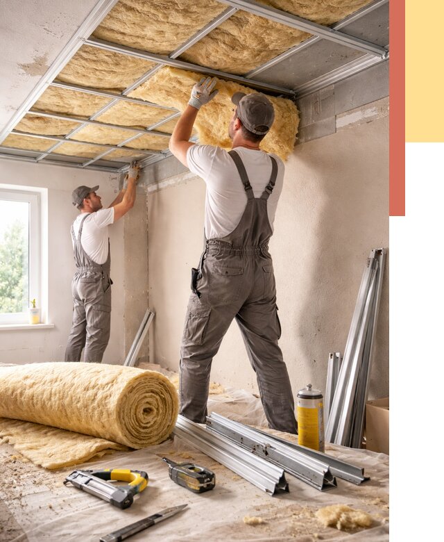 Утепление потолка в Наро-Фоминске от 7376 руб/м2 — недорого, быстро, под ключ | ОТДЕЛОЧНИК-Нр-