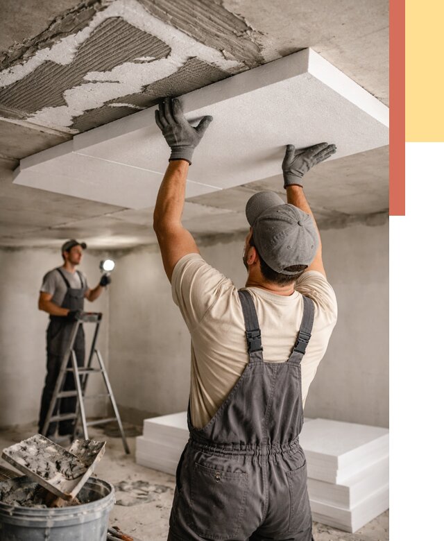 Утепление потолка пенопластом в Наро-Фоминске от 4610 руб/м2 — недорого и быстро | ОТДЕЛОЧНИК-Нр-