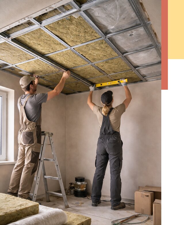 Шумоизоляция потолка в Наро-Фоминске от 1281 руб. под ключ — услуги ОТДЕЛОЧНИК-Нр-