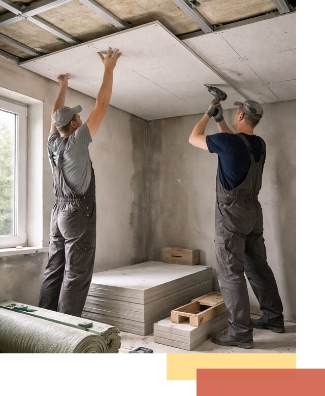 Шумоизоляция потолка панелями ЗИПС в Наро-Фоминске